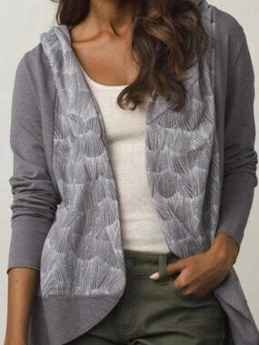 prAna Graceful Wrap Hooded Cardigan Size Small EUC